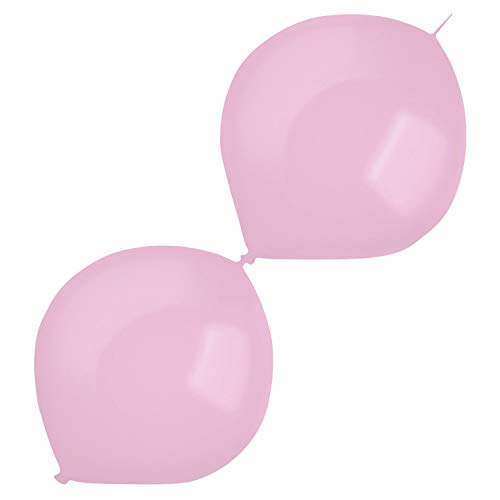 Amscan 9905637 - 50 Latexballons Decorator Standard E-Link Pretty Pink 30 cm / 12", Luftballon, Girlande, Ballonbogen von amscan