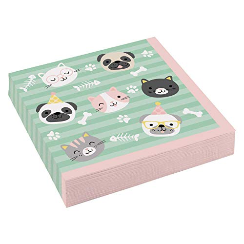 Amscan 9906542 - Servietten Hello Pets, 20 Stück, 33 x 33 cm, Mundtuch, Tischdekoration, Geburtstag, Mittel Amscan 9906542 - Servietten Hello Pets, 20 Stück, 33 x 33 cm, Mundtuch, Tischdekoration, Geburtstag, Mittel von amscan