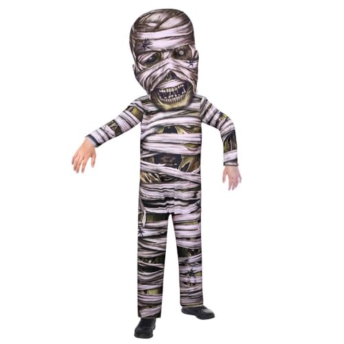 Amscan - Kinderkostüm Mumie, Overall, Kapuze mit integrierter Maske, Gruselkostüm, Horrorfilm, Mottoparty, Karneval, Halloween Amscan - Kinderkostüm Mumie, Overall, Kapuze mit integrierter Maske, Gruselkostüm, Horrorfilm, Mottoparty, Karneval, Halloween von amscan