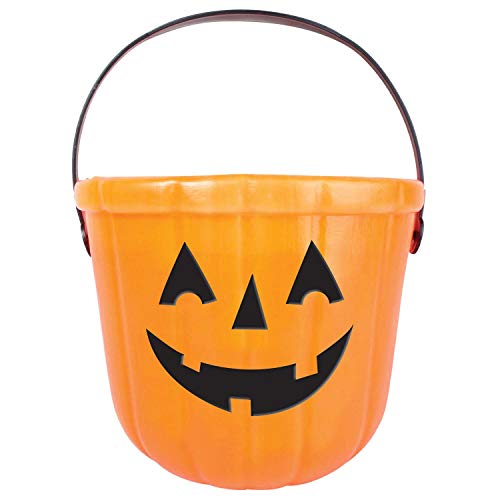 Amscan 9907453 - Kürbis-Eimer Halloween, Plastikeimer mit freundlichem Kürbisgesicht, zum Sammeln oder Verteilen von Süßem oder Saurem Amscan 9907453 - Kürbis-Eimer Halloween, Plastikeimer mit freundlichem Kürbisgesicht, zum Sammeln oder Verteilen von Süßem oder Saurem von amscan