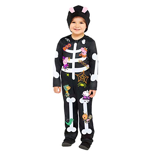 Amscan - Kinderkostüm Peppa Pig Skelett, Overall und Mütze, nachtleuchtend, Mottoparty, Karneval, Halloween Amscan - Kinderkostüm Peppa Pig Skelett, Overall und Mütze, nachtleuchtend, Mottoparty, Karneval, Halloween von amscan