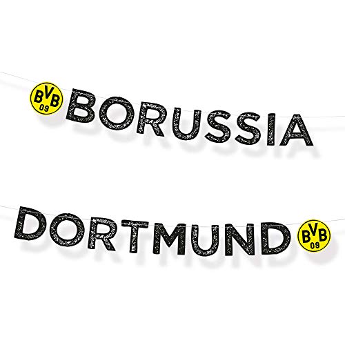 Amscan 9908532 - Partykette BVB, Länge 180 cm, aus Pappe, Borussia Dortmund, Girlande, Hängedekoration, Fußball, Party, Fan, Geburtstag Amscan 9908532 - Partykette BVB, Länge 180 cm, aus Pappe, Borussia Dortmund, Girlande, Hängedekoration, Fußball, Party, Fan, Geburtstag von amscan