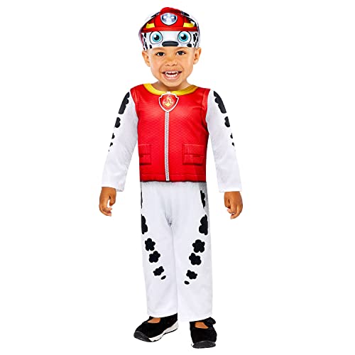 Amscan - Baby-Kostüm Marshall aus Paw Patrol, Overall und Mütze, Serie, Helfer auf vier Pfoten, Feuerwehr-Hund, Motto-Party, Karneval Amscan - Baby-Kostüm Marshall aus Paw Patrol, Overall und Mütze, Serie, Helfer auf vier Pfoten, Feuerwehr-Hund, Motto-Party, Karneval von amscan