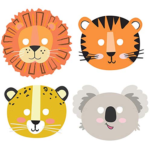 Amscan 9909362 - Masken Get Wild, 8 Stück, Papier, Safari, Mottoparty, Kindergeburtstag Amscan 9909362 - Masken Get Wild, 8 Stück, Papier, Safari, Mottoparty, Kindergeburtstag von amscan