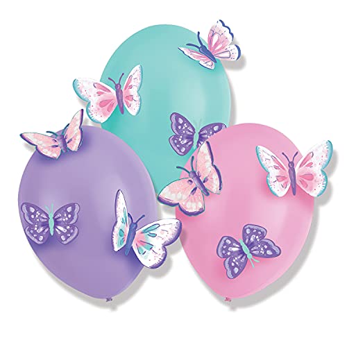 Amscan 9909727 - Latexballons Flutter mit Papierapplikationen, 3 Stück, Schmetterling, Luftballons, Dekoration, Kindergeburtstag, Mottoparty Amscan 9909727 - Latexballons Flutter mit Papierapplikationen, 3 Stück, Schmetterling, Luftballons, Dekoration, Kindergeburtstag, Mottoparty von amscan