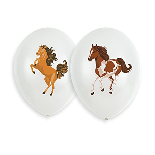 Amscan 9909881 - 6 Latexballons Beautiful Horses, Durchmesser 27,5 cm, Luftballon, Dekoration, Pferde, Kindergeburtstag, Themenparty, Weiß Amscan 9909881 - 6 Latexballons Beautiful Horses, Durchmesser 27,5 cm, Luftballon, Dekoration, Pferde, Kindergeburtstag, Themenparty, Weiß von amscan