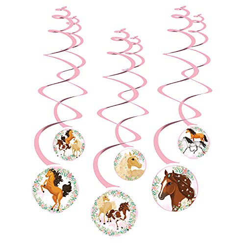 Amscan 9909884 - Deko-Spiralen Pferd, 6 Stück, aus Papier, Hänge-Dekoration, Kinder-Geburtstag, Motto-Party Amscan 9909884 - Deko-Spiralen Pferd, 6 Stück, aus Papier, Hänge-Dekoration, Kinder-Geburtstag, Motto-Party von amscan