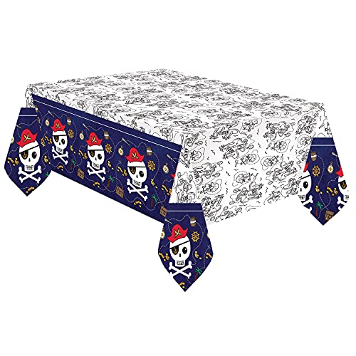 Amscan 9909914 - Papier-Tischdecke Pirat, Größe 120 x 180 cm, Schatzkarte zum Ausmalen, Tisch-Dekoration, Kinder-Geburtstag, Motto-Party Amscan 9909914 - Papier-Tischdecke Pirat, Größe 120 x 180 cm, Schatzkarte zum Ausmalen, Tisch-Dekoration, Kinder-Geburtstag, Motto-Party von amscan