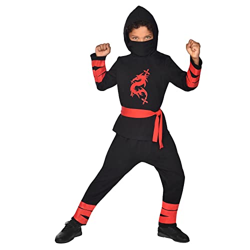 Amscan 9910930 Schwarz Ninja Krieger Kostüm für Kinder 3-4 Jahre von amscan
