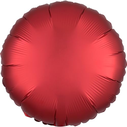 Silk Lustre DarkRed Rnd PKG von amscan