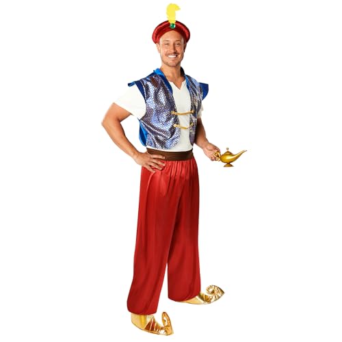 amscan 9916790 - Erwachsenenkostüm Welttag Aladdin Herren Kostüm mit Kopfbedeckung Größe: XL amscan 9916790 - Erwachsenenkostüm Welttag Aladdin Herren Kostüm mit Kopfbedeckung Größe: XL von amscan