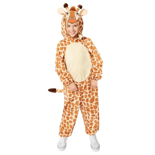 Amscan 9916836 - Unisex World Book Day Giraffe Hooded Jumpsuit Kids Fancy Dress Costume Age: 8-10yrs von amscan