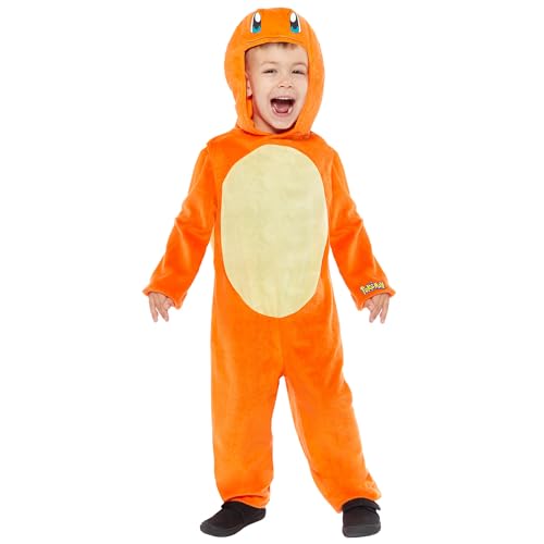 Amscan 9918519 – Offiziell lizenzierter Unisex-Overall „Pokémon Glumanda“ mit Kapuze, Kostüm für Kinder, Alter: 3-4 Jahre, DE 104 Amscan 9918519 – Offiziell lizenzierter Unisex-Overall „Pokémon Glumanda“ mit Kapuze, Kostüm für Kinder, Alter: 3-4 Jahre, DE 104 von amscan