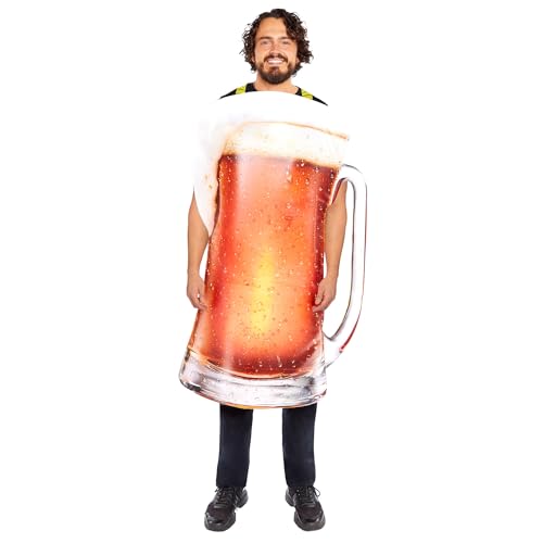 Amscan 9918661 - Unisex Pint of Beer Tabard Adults Festival Fancy Dress Costume Size: Standard von amscan