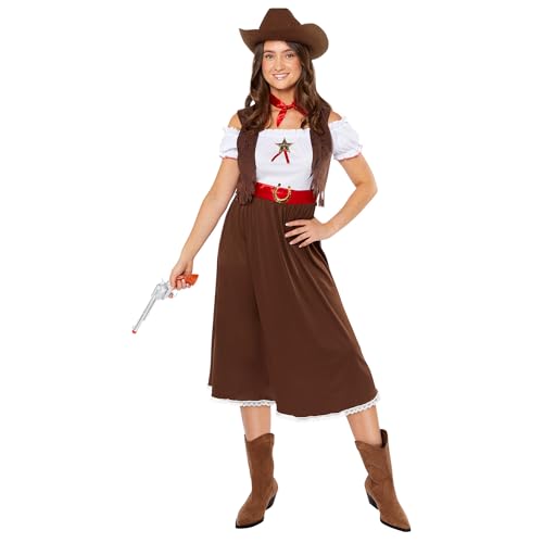 Amscan 9918997 - Women's World Book Day Western Cowgirl Adults Fancy Dress Costume Size: 8-10 von amscan