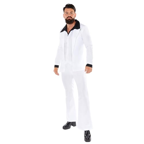 amscan 9919036 Herren 1970er Jahre Schwarz & Weiß Disco Anzug Erwachsene Kostüm (Brustumfang 116,8 cm) amscan 9919036 Herren 1970er Jahre Schwarz & Weiß Disco Anzug Erwachsene Kostüm (Brustumfang 116,8 cm) von amscan