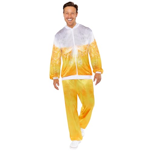 Amscan 9919049 - Unisex 1980's Beer Shell Suit Adults Fancy Dress Costume Size: Small von amscan