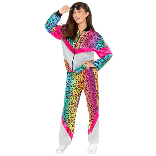 Amscan 9919054 - Unisex 1980's Neon Animal Print Shell Suit Adults Fancy Dress Costume Size: Medium Amscan 9919054 - Unisex 1980's Neon Animal Print Shell Suit Adults Fancy Dress Costume Size: Medium von amscan