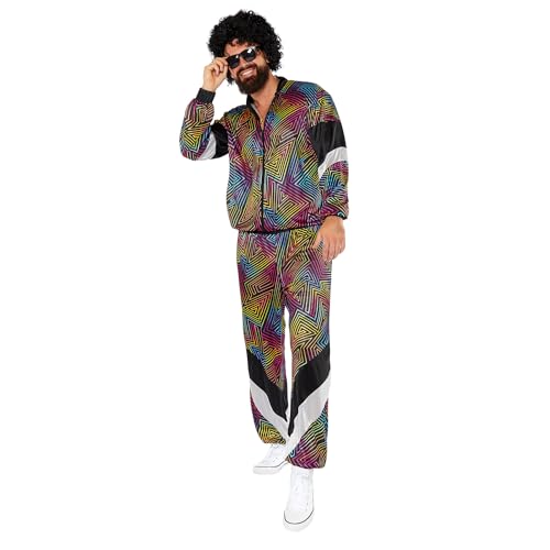 Amscan 9919060 - Unisex 1980's Cool Retro Shell Suit Adults Fancy Dress Costume Size: X-Large von amscan