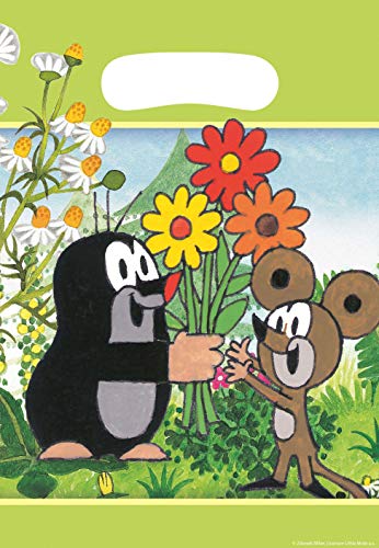 Amscan 997215 - Partytüten Der kleine Maulwurf, 8 Stück, 23 x 16,5 cm, Mitgebsel, Kindergeburtstag von amscan