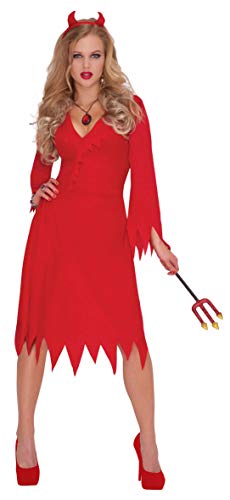 Amscan 997514 - Erwachsenenkostüm roter Teufel, Kleid, Haarreif, Halloween, Mottoparty, Karneval, Rot, M-L Amscan 997514 - Erwachsenenkostüm roter Teufel, Kleid, Haarreif, Halloween, Mottoparty, Karneval, Rot, M-L von amscan