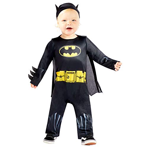 Amscan - Baby-Kostüm Batman, Strampelanzug, Umhang, Mütze, Comic-Figur, Fledermaus, Held, Motto-Party, Karneval, Halloween von amscan