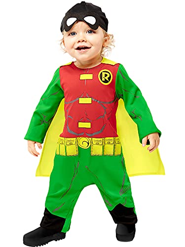 amscan - Baby-Kostüm Robin, Overall, Umhang, Maske, Superheld, Motto-Party, Karneval von amscan