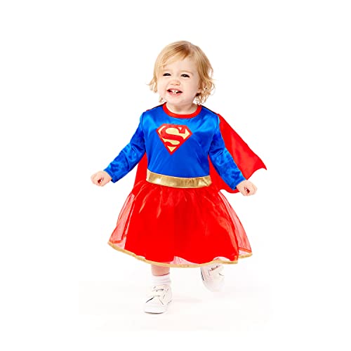 Amscan - Baby-Kostüm Supergirl, Kleid, Umhang, Superheldin, DC Super Heroes, Motto-Party, Karneval von amscan