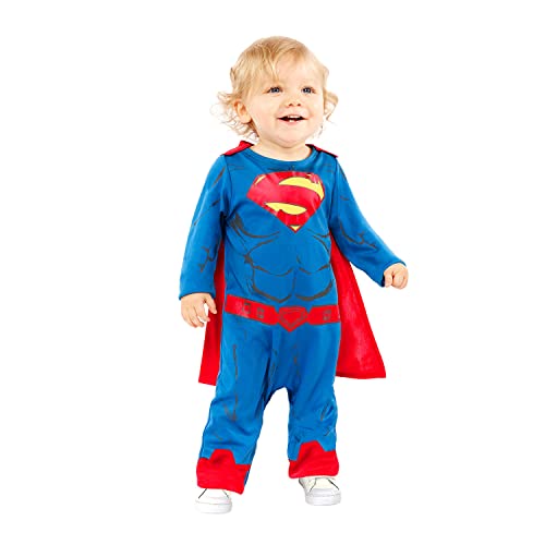 Amscan - Baby-Kostüm Superman, Strampelanzug, Umhang, Super Heroes, Comic, Motto-Party, Karneval Amscan - Baby-Kostüm Superman, Strampelanzug, Umhang, Super Heroes, Comic, Motto-Party, Karneval von amscan
