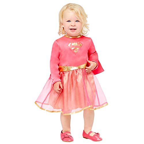 Amscan - Baby-Kostüm pinkes Supergirl, Kleid, Umhang, DC Super Heroes, Motto-Party, Karneval Amscan - Baby-Kostüm pinkes Supergirl, Kleid, Umhang, DC Super Heroes, Motto-Party, Karneval von amscan
