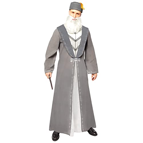 Amscan - Erwachsenenkostüm Dumbledore aus Harry Potter, Umhang, Hut, Bart, Schulleiter Hogwarts, Zauberer, Magier Amscan - Erwachsenenkostüm Dumbledore aus Harry Potter, Umhang, Hut, Bart, Schulleiter Hogwarts, Zauberer, Magier von amscan