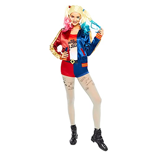 (PKT) (9906157) Ladies Suicide Squad Warner Bros Harley Quinn Fancy Dress Costume (Medium) von amscan