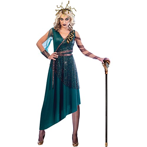 Amscan - Erwachsenenkostüm Medusa, Kleid und Haarband, griechische Göttin, Karneval, Mottoparty, Halloween von amscan