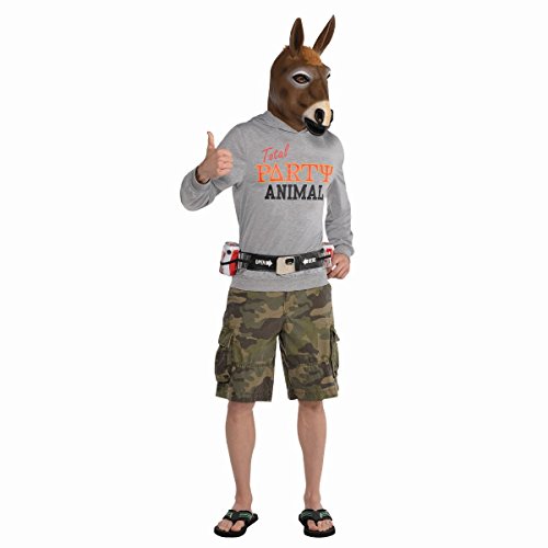 Amscan - Erwachsenenkostüm Partytier, Pullover, Gürtel, Esels-Maske, Karneval, Mottoparty Amscan - Erwachsenenkostüm Partytier, Pullover, Gürtel, Esels-Maske, Karneval, Mottoparty von amscan