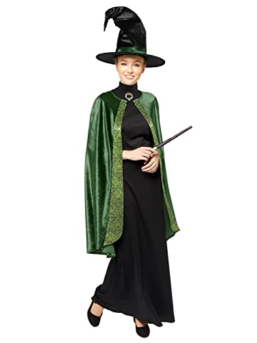 Amscan - Erwachsenenkostüm Professor Mc Gonagall aus Harry Potter, Kleid, Umhang, Hut, Magierin, Zauberin, Schwarz, Grün Amscan - Erwachsenenkostüm Professor Mc Gonagall aus Harry Potter, Kleid, Umhang, Hut, Magierin, Zauberin, Schwarz, Grün von amscan