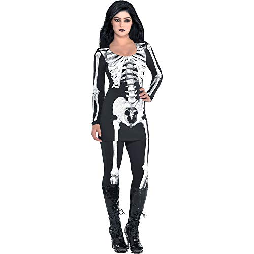 Amscan - Erwachsenenkostüm Skelett, Kleid und Leggings, Knochen, Halloween, Mottoparty, Karneval Amscan - Erwachsenenkostüm Skelett, Kleid und Leggings, Knochen, Halloween, Mottoparty, Karneval von amscan