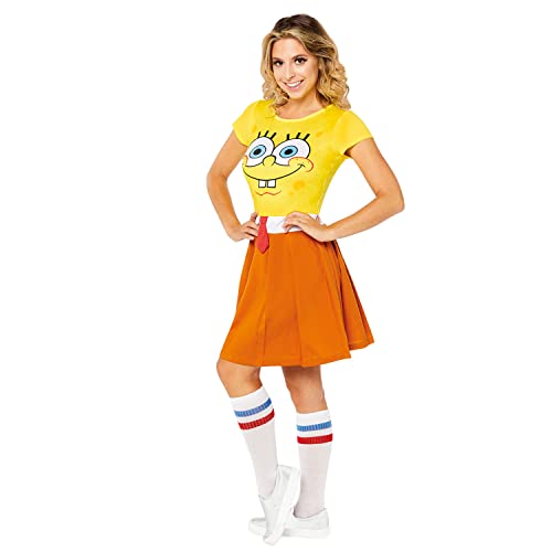 Amscan - Erwachsenenkostüm Spongebob Schwammkopf, Kleid und Socken, Serie, Karneval, Motto-Party von amscan
