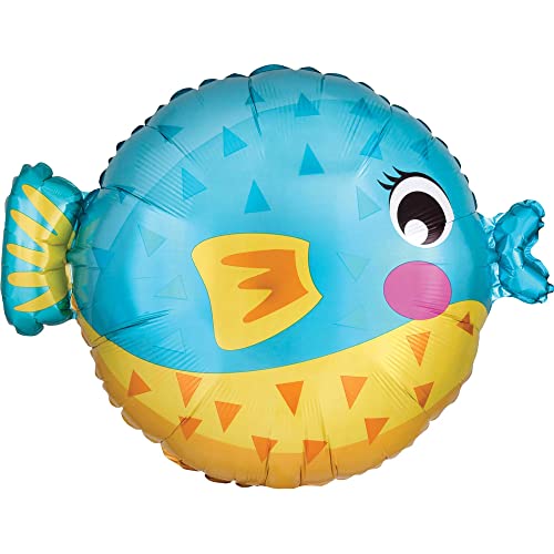 Amscan Folienballons in Form eines Puffers in Fischform, 48 x 35 cm (B x H). von amscan