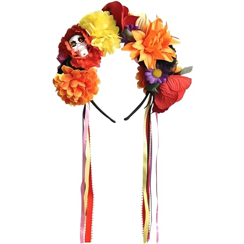 Amscan Halloween Haarband HAARREIF Tiara Der Tag der Toten Verkleidung Kostüme von amscan