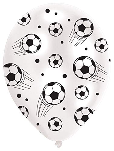Amscan INT995704 - Latexballons Fußball, 6 Stück, Größe circa 27,5 cm, WM, EM, Public Viewing, Kindergeburtstag von amscan