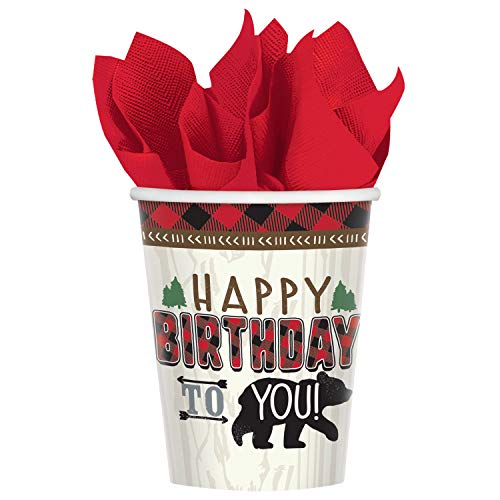 Amscan International 582150 Papier- und Kunststoffgeschirr Cup Little Lumberjack Bd 266 ml von amscan