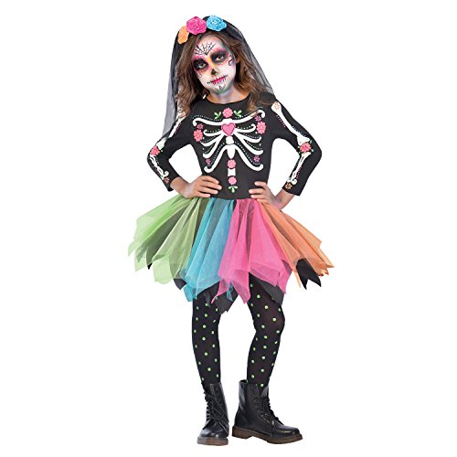 (PKT) (9903421) Child Girls Mexican Sugar Skull Costume (10-12yr) (PKT) (9903421) Child Girls Mexican Sugar Skull Costume (10-12yr) von amscan