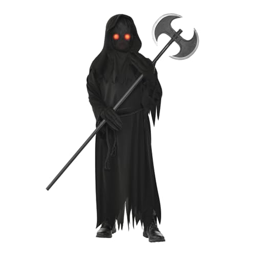 Amscan - Kinderkostüm Grim Reaper, Robe, Gürtel, Maske mit LED-Augen, Handschuhe, Sensenmann, Dämon, Mottoparty, Karneval, Halloween Amscan - Kinderkostüm Grim Reaper, Robe, Gürtel, Maske mit LED-Augen, Handschuhe, Sensenmann, Dämon, Mottoparty, Karneval, Halloween von amscan