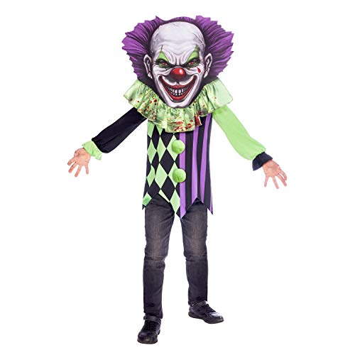 Amscan - Kinderkostüm Horror Clown, Langarmshirt, Kapuze mit integriertem Kragen und Maske, Gruseliger Clown, Mottoparty, Karneval, Halloween von amscan