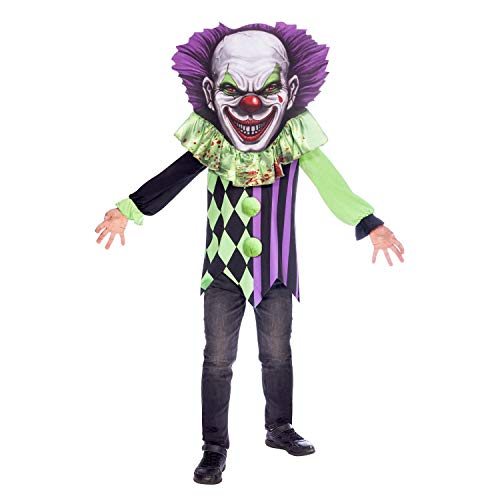 Amscan - Kinderkostüm Horror Clown, Langarmshirt, Kapuze mit integriertem Kragen und Maske, Gruseliger Clown, Mottoparty, Karneval, Halloween Amscan - Kinderkostüm Horror Clown, Langarmshirt, Kapuze mit integriertem Kragen und Maske, Gruseliger Clown, Mottoparty, Karneval, Halloween von amscan