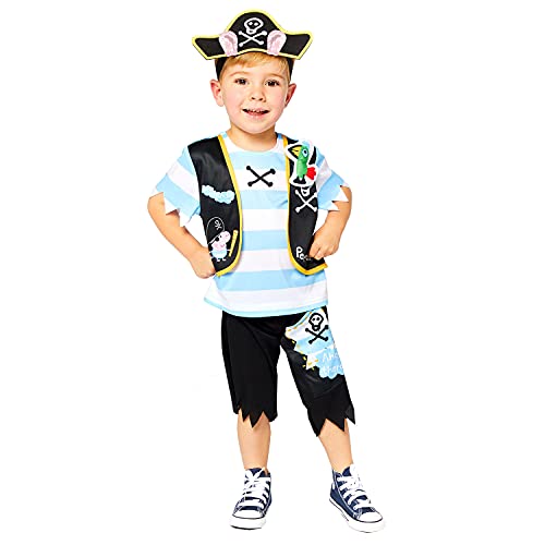 (PKT) (9910166) Child Boys George Pig Pirate Costume (2-3yr) - Peppa Pig von amscan