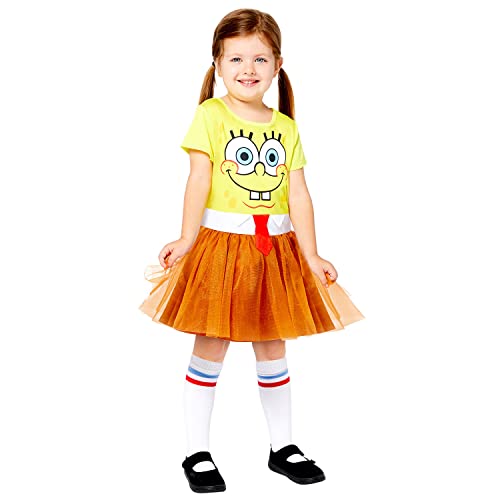 Amscan - Kinderkostüm Spongebob Schwammkopf, Kleid und Socken, Serie, Karneval, Motto-Party von amscan