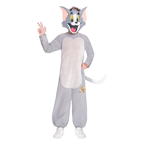 Amscan - Kinderkostüm Tom, Maske, Overall, abnehmbarer Schwanz, Katze, Tom & Jerry, Motto-Party, Karneval von amscan