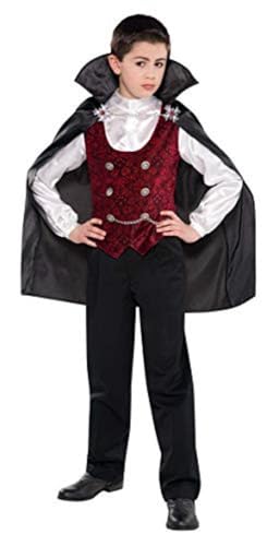 Amscan - Kinderkostüm Vampir, Shirt mit integrierter Weste, Umhang, Gothic, Untoter, Mottoparty, Karneval, Halloween Amscan - Kinderkostüm Vampir, Shirt mit integrierter Weste, Umhang, Gothic, Untoter, Mottoparty, Karneval, Halloween von amscan