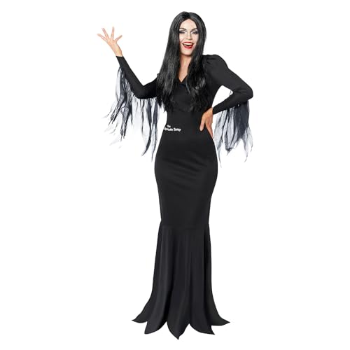 Amscan - Kostüm Morticia, die Addams Family, Wednesday, Horror, Halloween, Karneval von amscan